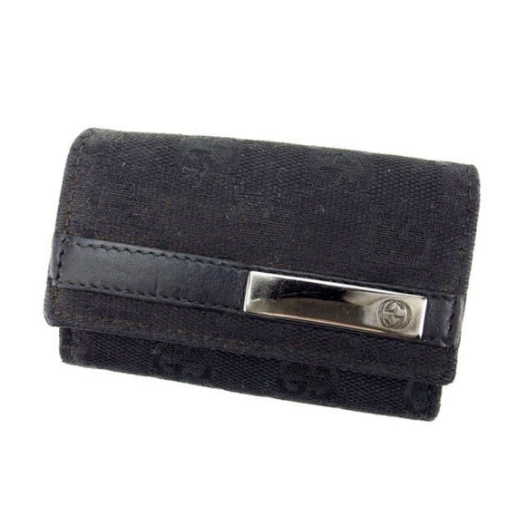Gucci Key holder Key case GG Black Woman Authentic Used Y2889 - Picture 1 of 5